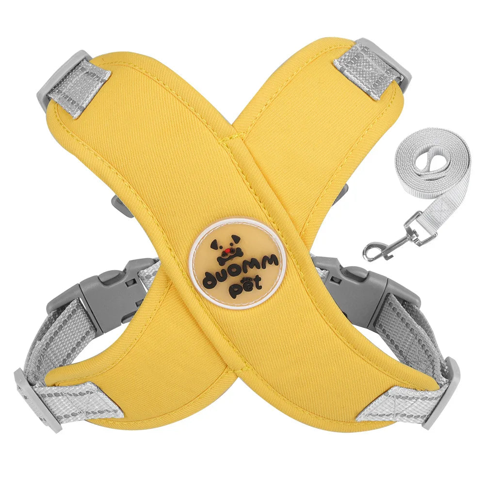 New breathable pet chest harness vest style reflective dog leash pet leash