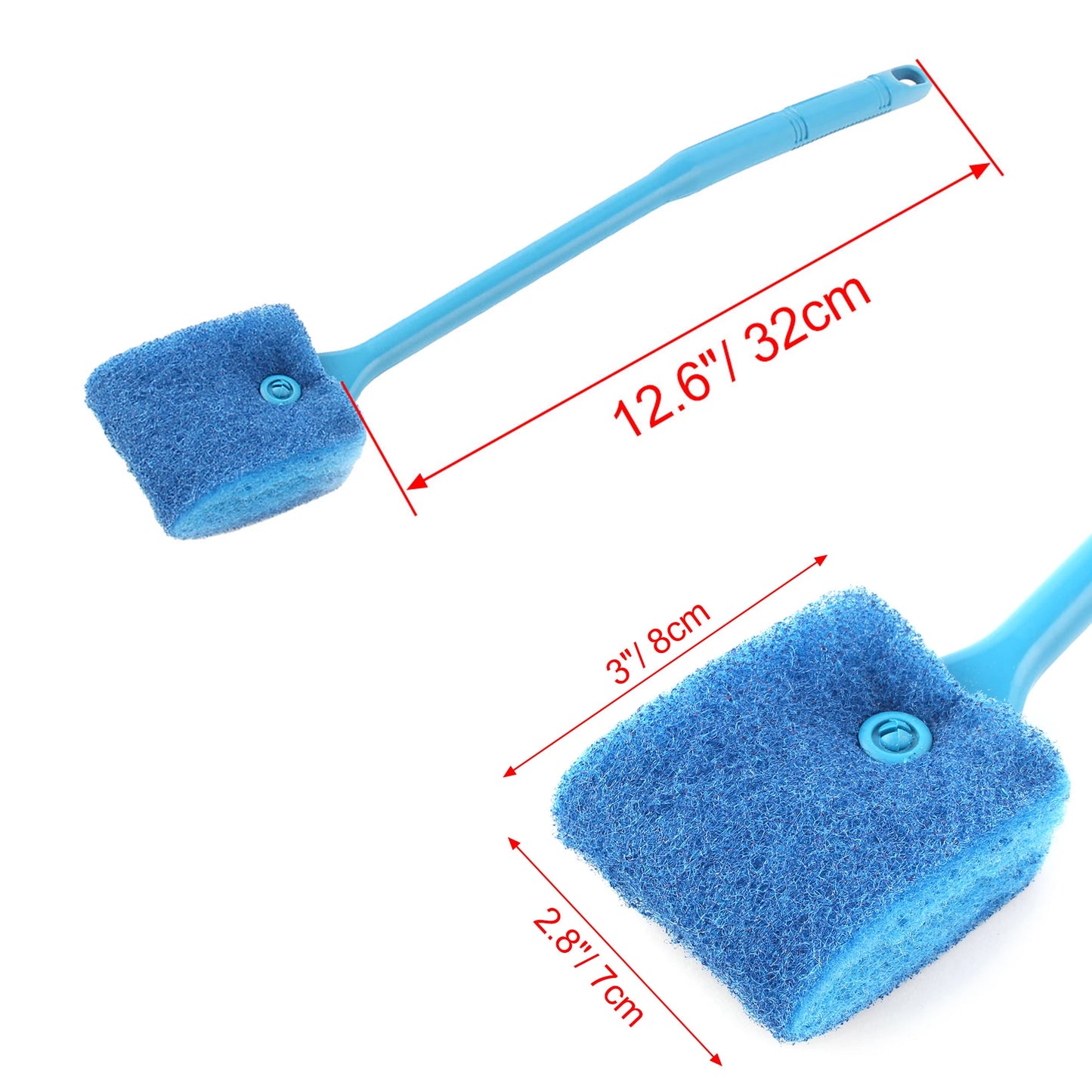 UXCELL Aquarium Cleaning Brush Double Sided Head Sponge Household Window Glass Algae Cleaner Scrubber Fish Tank Clean Tools