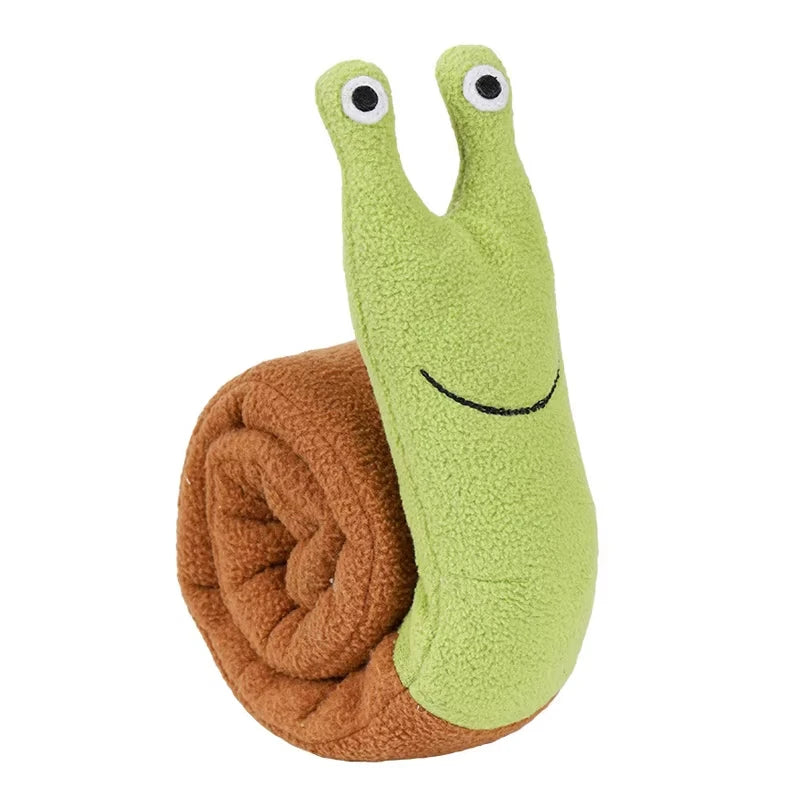 Dog Squeak Toys Pet Sniffing Plush Snails Toys Tibetan Food Molar Puzzle Dog Toys Interactive Dog Puzzle Toy Feeder Pet Supply