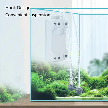 220V 3.5W 8W 12W Aquarium Air Pump Fish Tank Mini Air Compressor Oxygen Pump Aquarium Fish Tank Accessories Two Outputs Silent