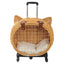 Pet Rolling Carrier, Dog Backpack with Wheels,Cats,Puppies Travel Bag with Wheels,Dog Trolley