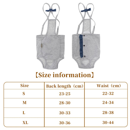 UXCELL Reusable Dog Diapers Female Dog Suspender Panties Casual Physiological Pants Adjustable Strap Striped Washable Underwear