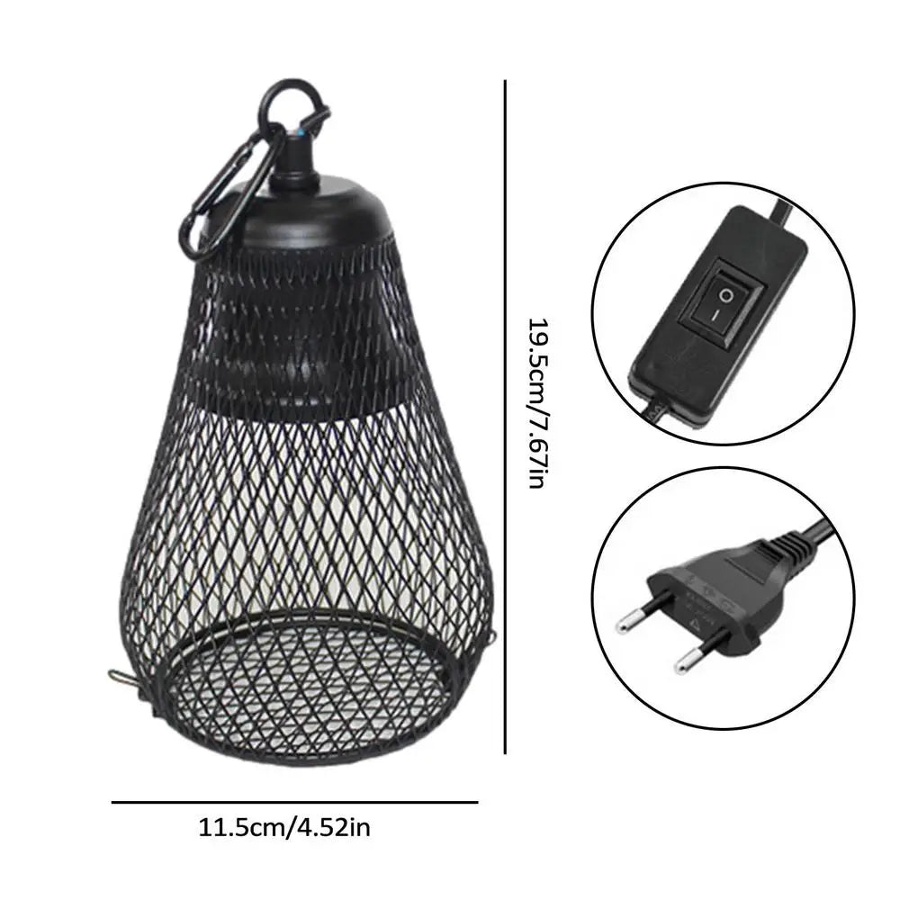 Reptile Anti-Scald Lamp Covers Heating Lamp Lampshade Ceramic Light Bulb Enclosure Safe And Durable Heating Lamp Lampshade For