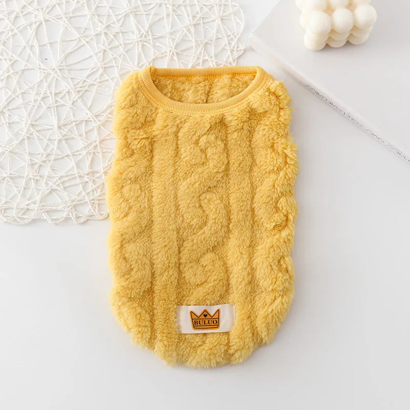 Cute Dog Sweaters For Small Dogs Chihuahua Knit Sleeves Puppy Winter Fleece Harness Clothes Sweater For Cat Warm Puppy Hoodie