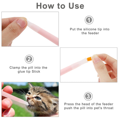 UXCELL Dog Cat Pill Shooter with Two Silicone Soft Tip Pet Pill Dispenser Dog Pill Shooter Dog Feeders Pet Feeder
