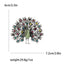 Fully Rhinestone Peacock Bird Brooch Fashionable and Elegant Coat Pin Jewelry Accessories and Gifts
