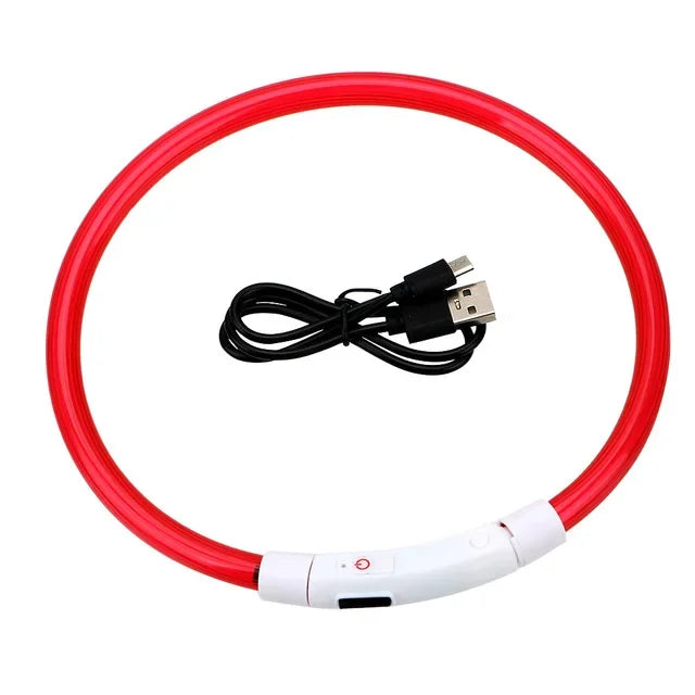 Dog Collar Luminous Usb Cat Dog Collar 3 Modes Led Light Glowing Loss Prevention LED Collar For Dogs Pet Dog Accessories