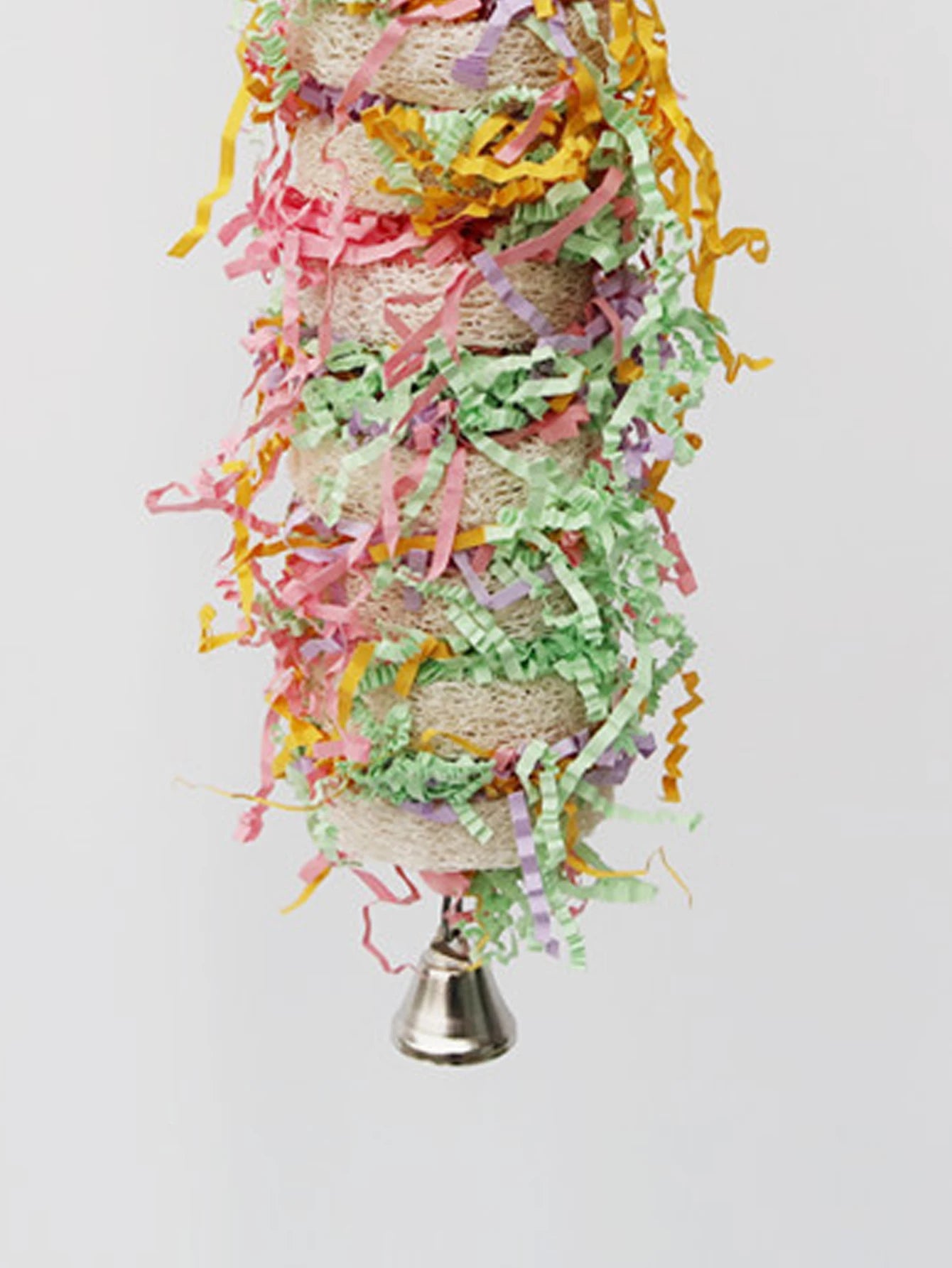 Funny Bird Toys Parrot Toys Swing Parrot Cage Natural loofah Hanging Cockatiel with Bell Parakeet Pet Bird Bites Climb Chew Toys