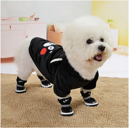 XS-XL Cute Winter Small Dog Cat Warm Vest Fleece Cartoon Printed Puppy Pet Cat Dog Clothes for Small Medium Dog Hoodie Chihuahua
