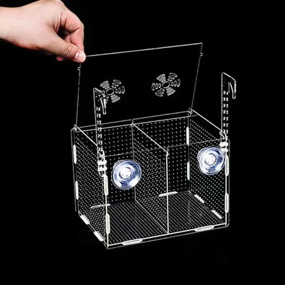 HighTransparent Acrylic Aquarium Fish Breeding Feeding Isolation Box Fish Aquarium Breeder Hatching Incubator Tank  Accessories