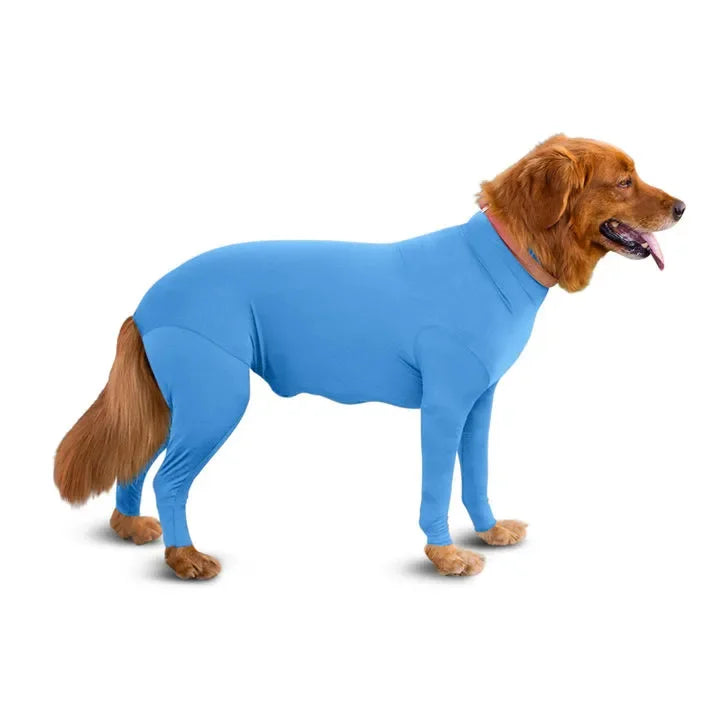 Four Feet Lightweight Pajamas Pure Dog Jumpsuits Tight Dog Coat Nursing Clothes Bodysuit For Small Medium Large Dogs Pet Costume