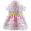 Floral Summer Clothes for Small Dogs Short Sleeve Lace Pink Sphinx Cat Dresses Princess Party Wear Breathable Pet Clothing