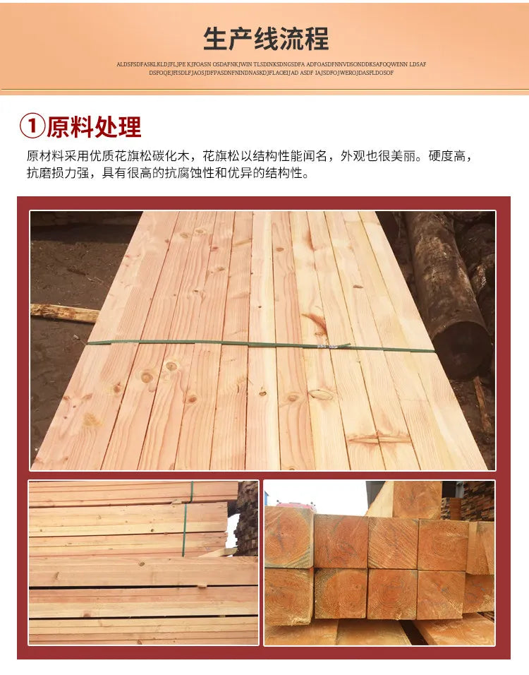 Large new solid wood kennel outdoor waterproof dog house with mat and cold-proof pet dog cage carbonized golden retriever woo