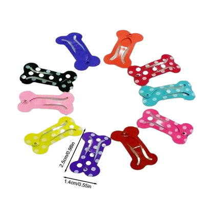 10pcs Bone Hair Clips Non Slip Dog Bone Pet Hair Clip Hairclips Metal Barrettes  Hair Accessories for Cosplay Party Pet Dogs and