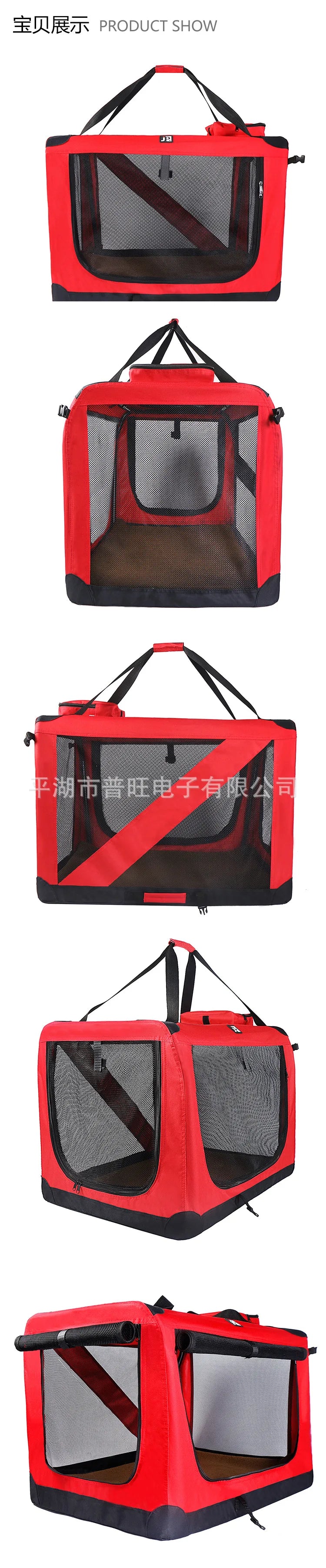 Direct sales pet folding cage portable car dog cage pet bag  kennel outdoor travel