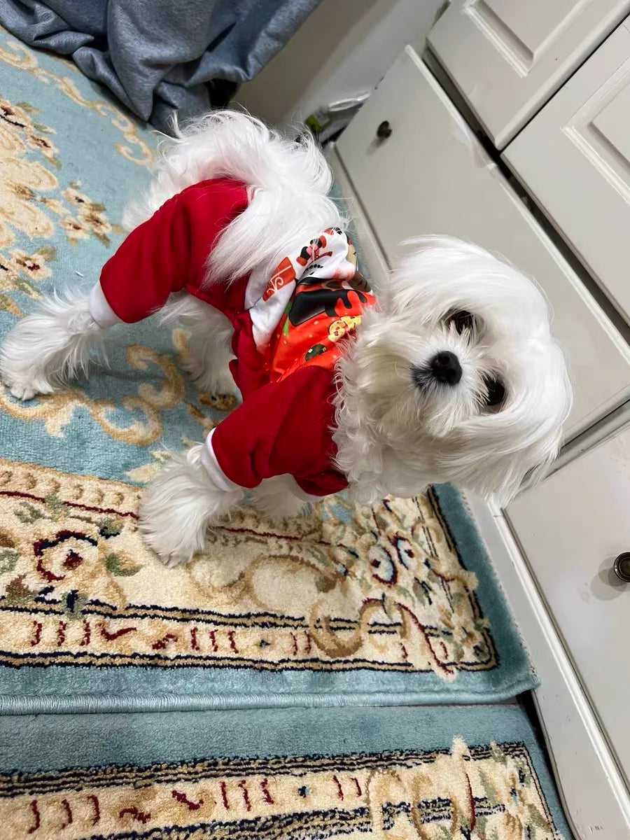 Christmas Dog Coat Sweater Chihuahua Pet Clothes New Year Pets Dogs Clothing For Small Medium Dogs Costume Warm Dog Hoodies