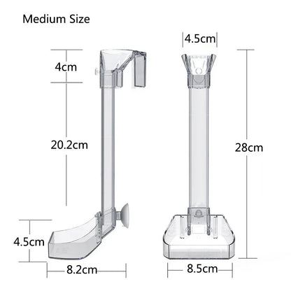 1Set Acrylic Aquarium Feeder Tube Dish Transparent Fish Tank Shrimp Snail Shrimp Food Feeder Bowl Aquarium Feeding Accessories