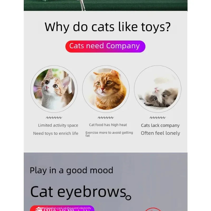 Multi Functional Upgrade USB Direct Charging Infrared Cat Toy Laser Pattern Projection Interactive Cat Stick Pet Toy Supplies