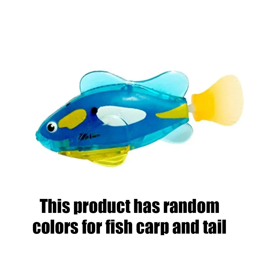 Cat Toy LED Interactive Swimming Robot Fish Toy for Cat Glowing Electric Fish Toy to Stimulate Pet's Hunter Instincts Pet Toys