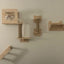 Wall Mounted Cat Climbing Shelves Cat House Cat Bridge Cat Hammock with Scratching Post and Pedals or Stairway for Kittens