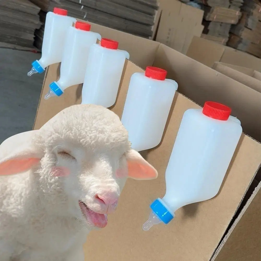 Baby Goat Bottle Lamb Bottle Animal feeding supplies Hangable Milk Feeder Veterinary hanging milk bottle with Clear Scale