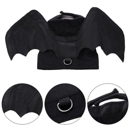 Cool Wings Black Bat Creative Pet Dog Clothes Halloween Transformation Costume Suitable For Festivals And Parties Dog Dress Up