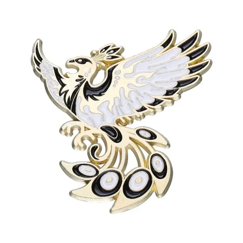 7Pcs Gothic Punk Bird Enamel Pins Custom Animal Cartoon Brooches Jewelry Clothes Accessoris Shirt Collar Lapel Badge Pin for Fri