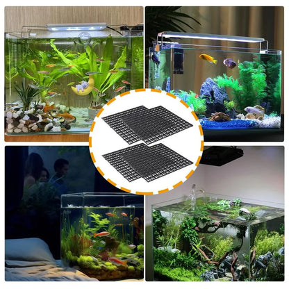 Fish Tank Lid 4pcs Multifunctional Aquarium Cover Lid Turtle Basking Area Aquarium Filter Plate Anti-Jumping Terrarium Lid
