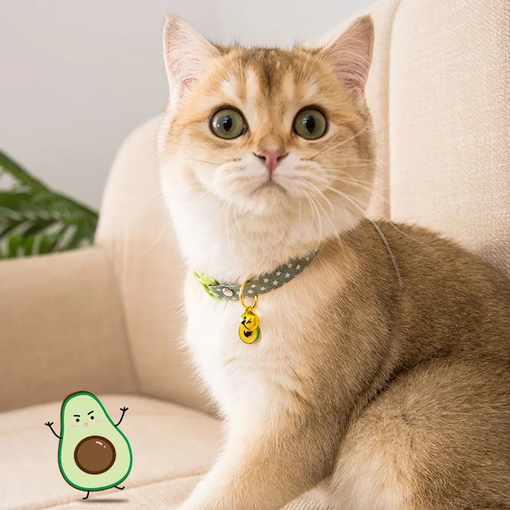 Pet Supplies Accessories for Cats Adjustable Cat Necklace for Kitten Puppy Small Dog Cat Breakaway Bell Collar with Cute Pendant