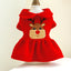 2024 New Christmas Elk Dog Clothes Winter Warm Thicken Knitted Sweater Dress for Small Dogs Girl, York Puppy Costume Pet Apparel