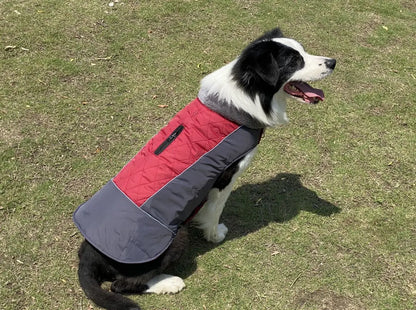 Warm Fleece Collar Dog Coat Jacket Double-Sided Winter Dog Coat Waterproof Puppy Clothing For Small Medium & Large Dogs Supplies
