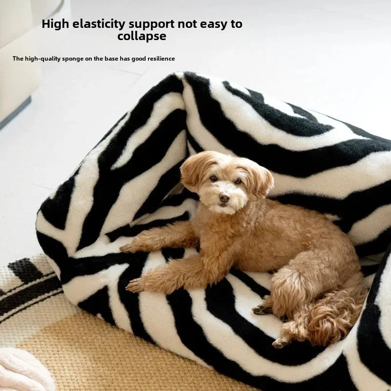 Kennel Pet Sofa Winter Warm Dog Sofa Cat Nest Cat Sofa Large Kennel Bed Removable and Washable