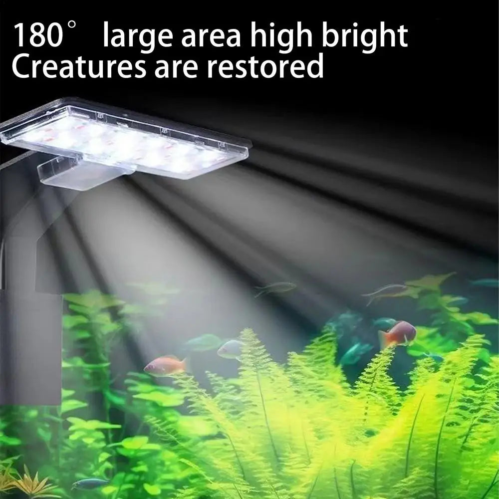 Fish Tank Clip On Light LED Aquarium Light Clamp Fish Light Lamp Fish Tank Lamp Bright Small Fish Tank Light Plant Aquarium