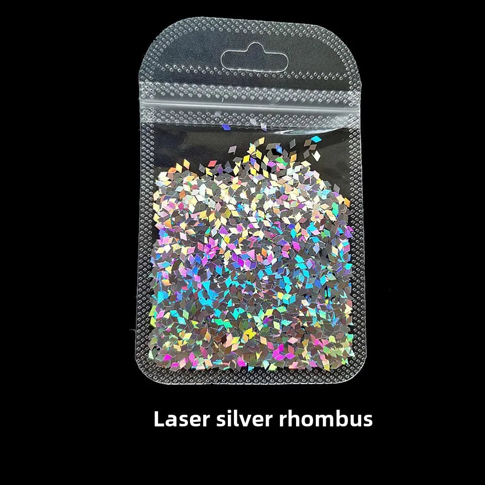 Cross-border Supply 10G BaG Laser Sequins Laser Four-pointed Star Butterfly Star DIY Crystal Glue Material