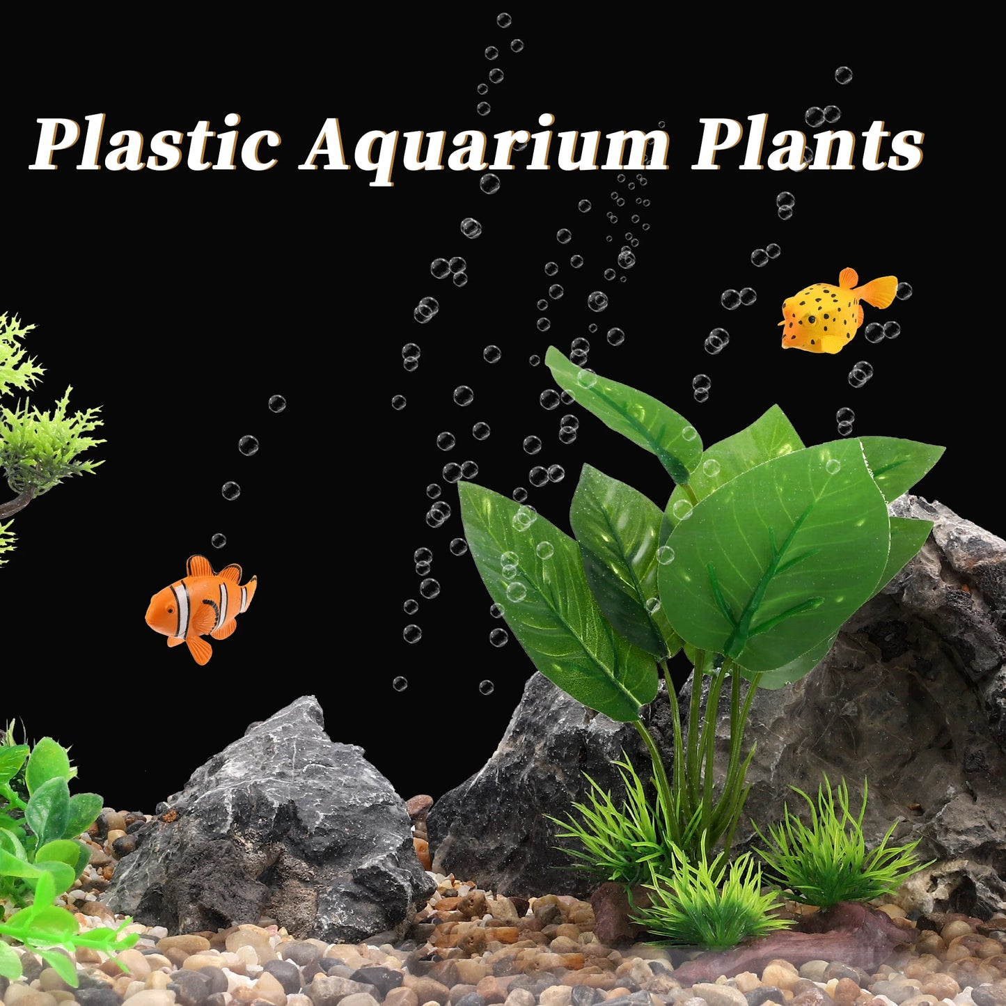 UXCELL Aquarium Plants Artificial Plastic Aquatic Plants Decorative Pet Fish Plants Plastic Ornaments for  Fish Aquatic Pet