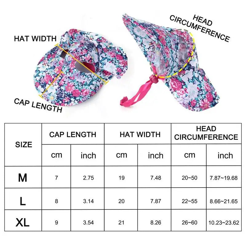 Cat Summer Hat Summer Pet Visor Adjustable Dog Travel Sport Hats Breathable Sun Protection Hat Floral Dog Baseball Hat For Cats