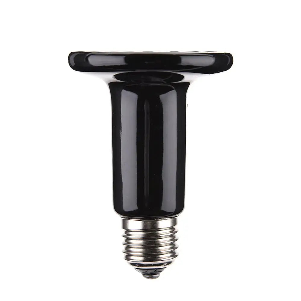 Reptile Heat Bulb Ceramic Infrared Heat Emitter Lamp Safe Durable Infrared Heater Lamp with Cable for Chicken Lizard Turtle