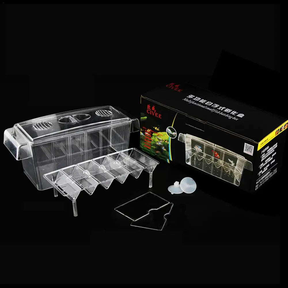 HighTransparent Fish Hatchery Box SelfFloating Fish Tank MultiFunction Double Layer Large Fish Tank Aquarium Container 20E