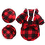 Plaid Dog Hoodie Pet Dog Clothes Sweaters With Hat And Pocket Design Autumn Winter Windproof Dog Clothing For Small Medium Dog