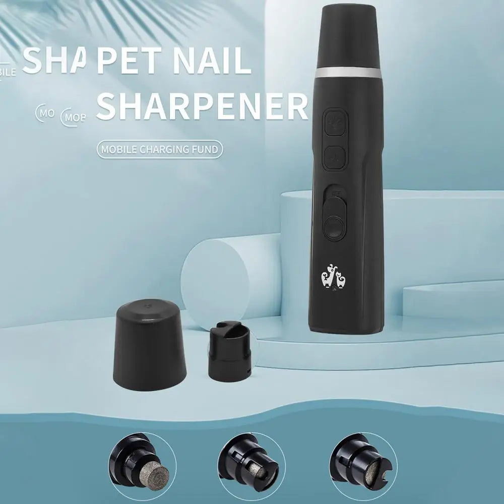 Dog Nail Trimmer 2 Speeds Electric Pet Nail Cutting Quiet Rechargeable Large Nail Grooming Kit Puppy Kitten Claw Cutter