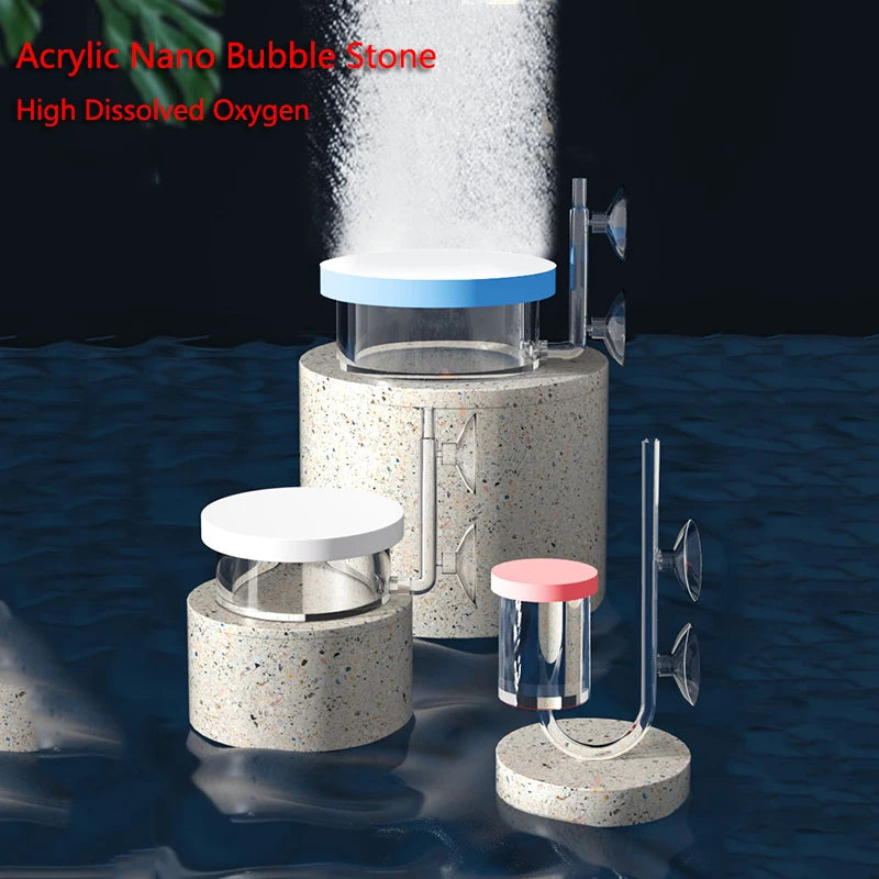 High transparency Acrylic Air Pump Sand Stone Aquarium Oxygen Pump Fresh Air Stone Nano Bubble Bar Aquarium Fish Tank Aerator