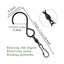8PCS Stainless Steel S-type Wind Chime Hook can be Rotated Hook Clip Suitable for Wind Chime, Billboard, Hanging Bird Cage