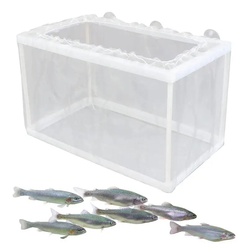 Fish Breeder Box with Suction, Aquarium Hatcher, Mesh Box, Juvenile Fish Separation Net, Tank Incubator Box, Fry Hatchery, DIY