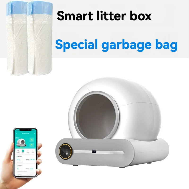 Extra Large One-Click Automatic Smart Cat Litter Box Durable PP Plastic with Fresh Air Poop Scoop Fully Automatic Cat Toilet