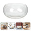 Round Fish Tank Simple Bowl Vase Glass Drum Hydroponic Plant Terrarium Clear Office