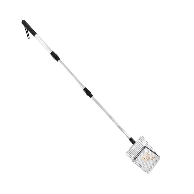 Litter Sifter Scoop Cat Litter Chicken Poop Sifter Scoop Adjustable Handle Chicken Coop Rake For Cleaning Beach Cat Litter