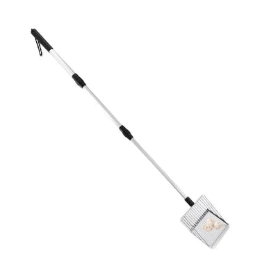 Litter Sifter Scoop Cat Litter Chicken Poop Sifter Scoop Adjustable Handle Chicken Coop Rake For Cleaning Beach Cat Litter
