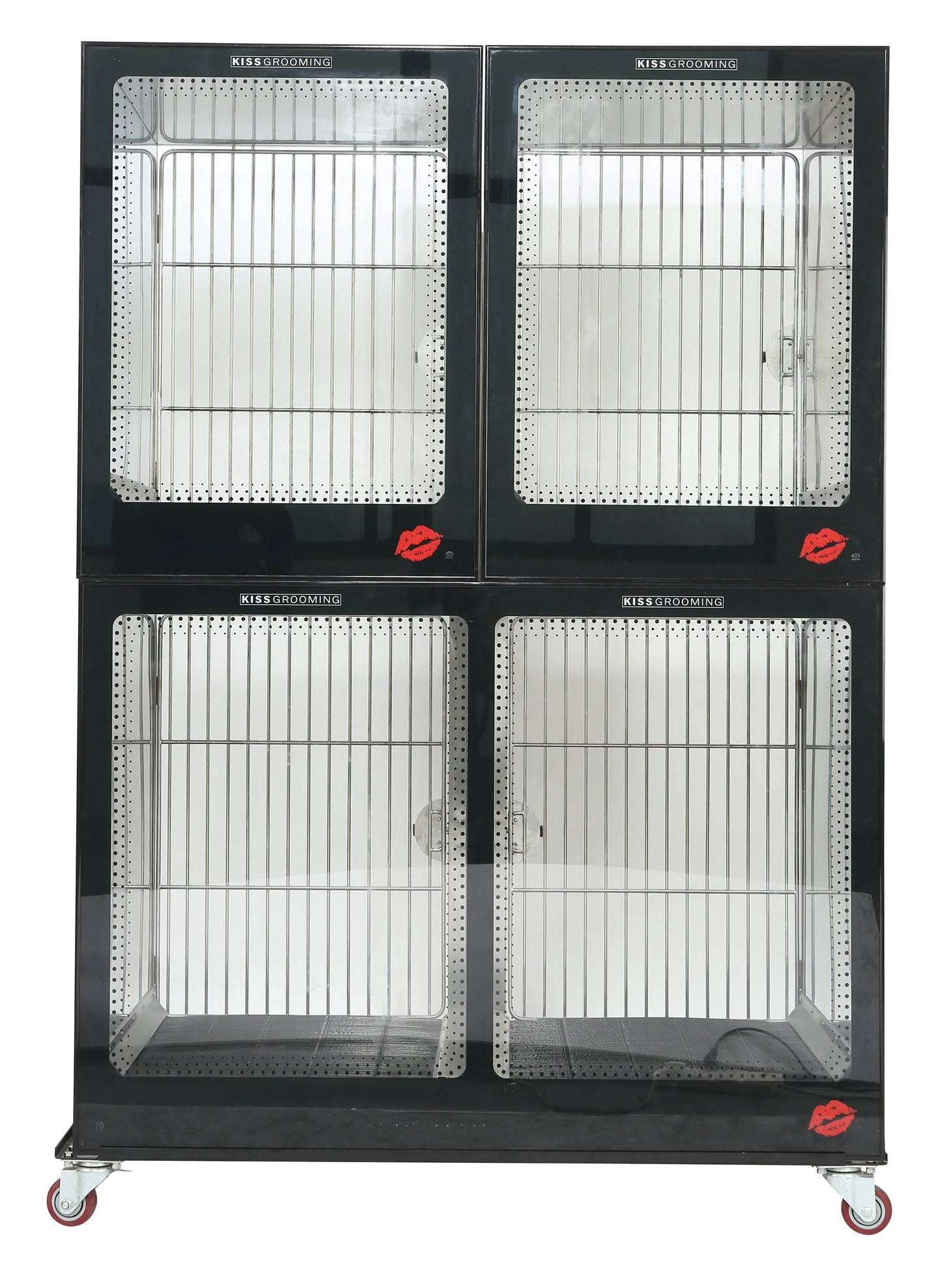 KA-505D Hot Sale Stainless Steel Pet-Showing Dog Cat Cage for Veterinary Powder coating high quality pet kennel