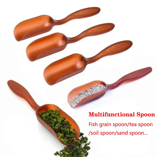 1Pc Multifunctional Aquarium Feeding Spoon Supplies Fish Feed spoon Tea spoon soil shovel moss micro landscape gardening tools