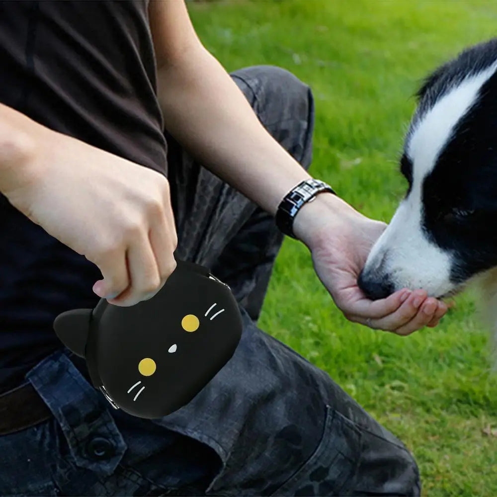 Dog Treat Training Pouch Silicone Pet Feed Snack Reward Pocket Fanny Pack Waterproof Dog Food Dispenser for Pet Training Walking